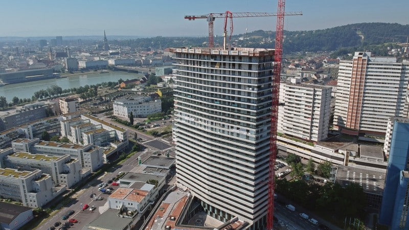 Bruckner Tower in Linz in Bau © Gregor Hartl