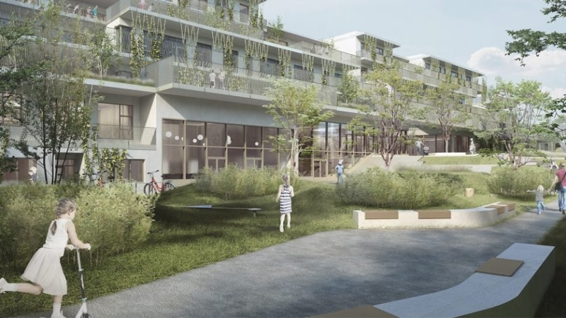 Visualisierung Bildungscampus Deutschordenstraße © Shibukawa Eder Architects ZT GmbH