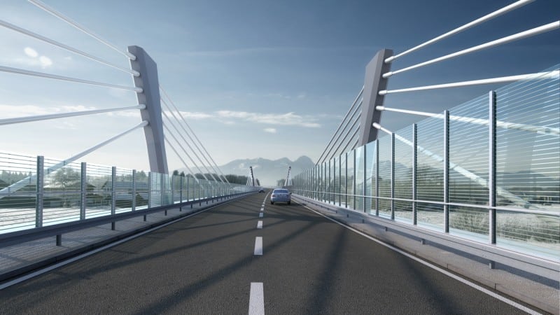 Westtangente Rosenheim © SSF Ingenieure AG (Bauwerksentwurf) | Reinhart + Partner Architekten und Stadtplaner (Visualisierung)